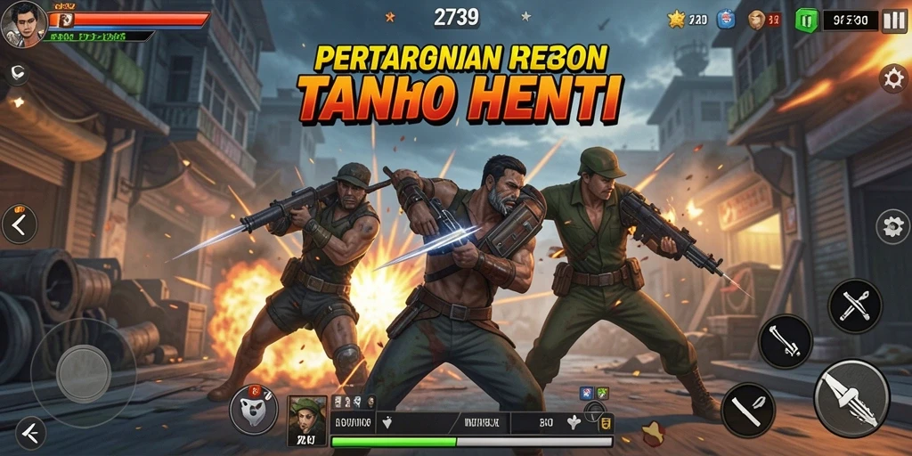 Tampilan gameplay 2739 dengan pertarungan yang memukau dan karakter unik.