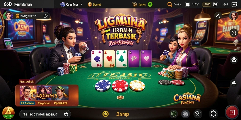 Gameplay Live Casino 66D dengan dealer langsung yang profesional.