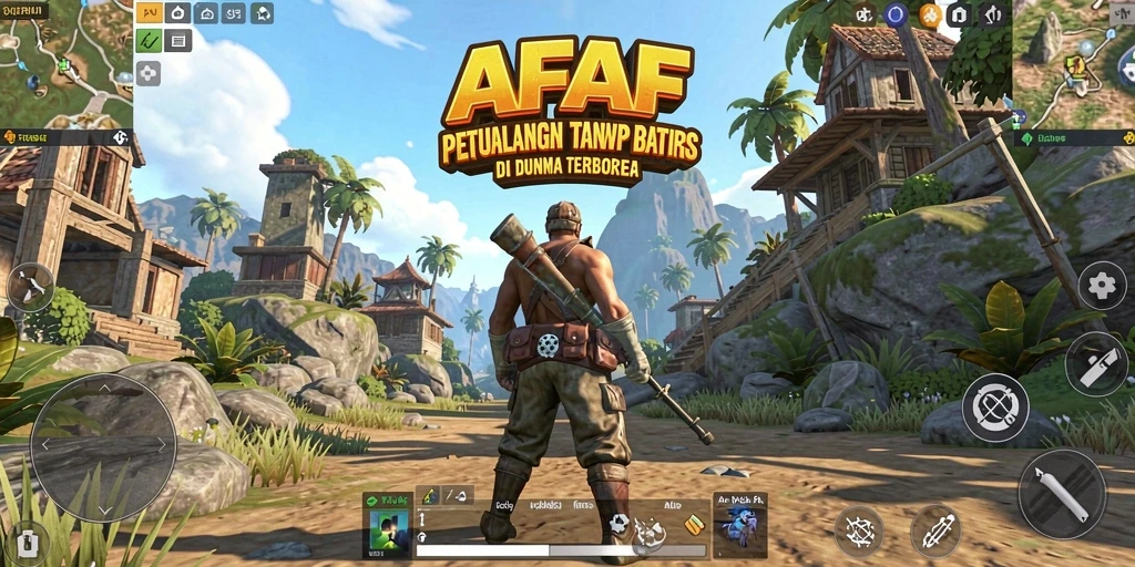 Gameplay AFAF yang menampilkan petualangan di dunia terbuka yang luas.