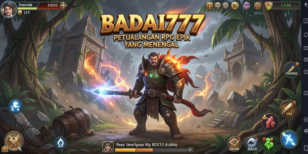 Tampilan gameplay RPG BADAI777 yang epik dan menantang.