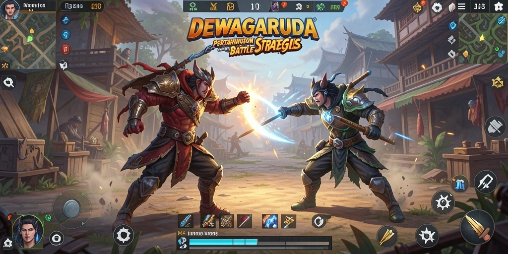 Gambaran gameplay seru di DEWAGARUDA dengan aksi Battle Royale.
