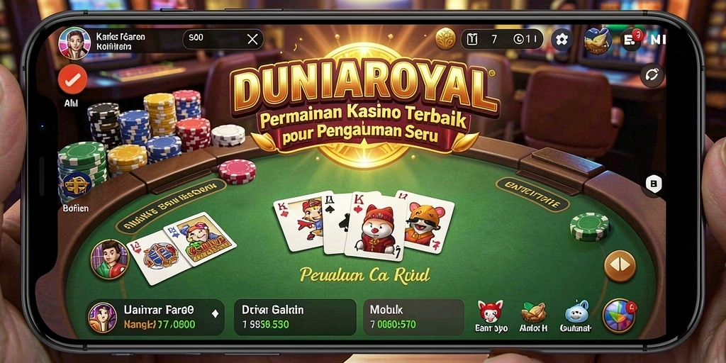 Tampilan gameplay menarik dari DUNIAROYAL dengan fitur Kasino.