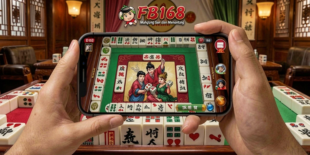 Screenshot gameplay FB168 menampilkan suasana seru permainan Mahjong.