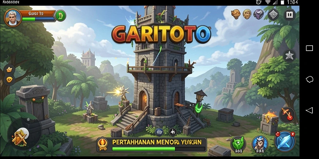 Gameplay seru menara pertahanan di GARITOTO.