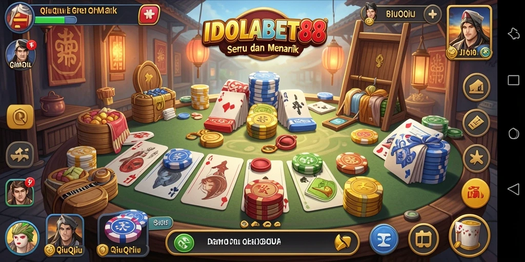 Tampilan gameplay QiuQiu di IDOLABET88 yang menarik dan penuh aksi.