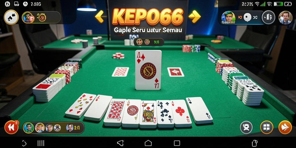 Tampilan gameplay Gaple yang seru dan menarik di KEPO66.