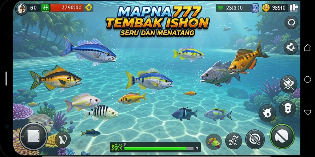 Tampilan screenshot menampilkan ketegangan dalam gameplay Tembak Ikan.