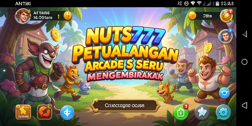 Tampilan gameplay NUTS777 yang penuh aksi dan keseruan.