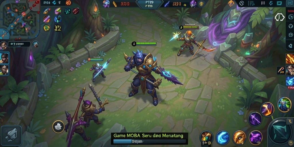 Screenshot gameplay PT89 dengan aksi MOBA yang seru.