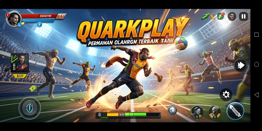 Tampilan mengesankan dari gameplay olahraga dalam QUARKPLAY.