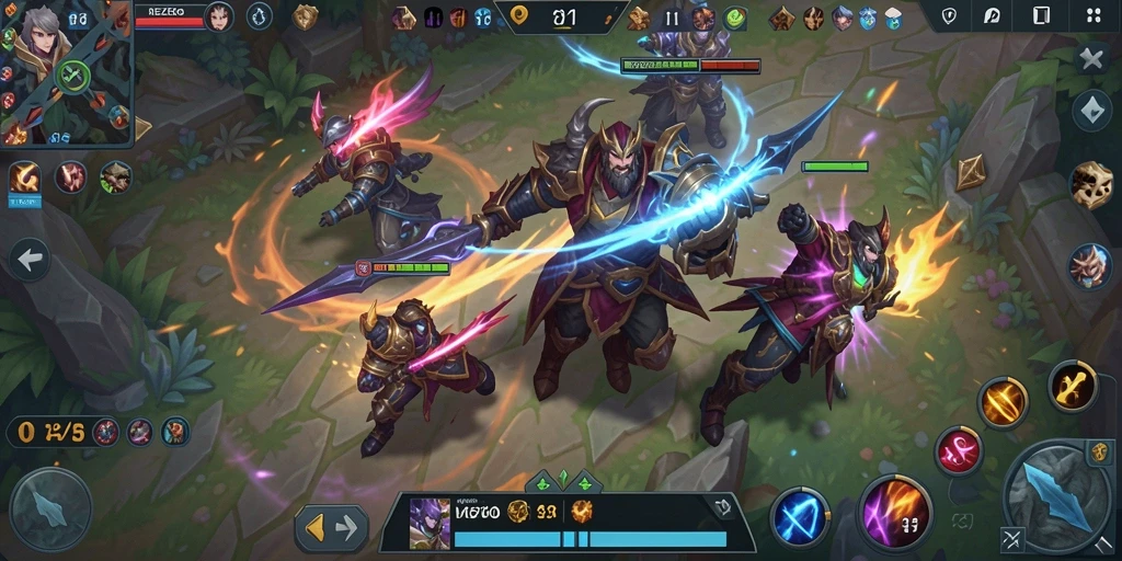 Screenshot utama gameplay MOBA yang seru di REZEGO.