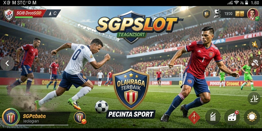 Screenshot gameplay SGPSLOT menampilkan aksi olahraga yang mendebarkan dan grafis memukau.