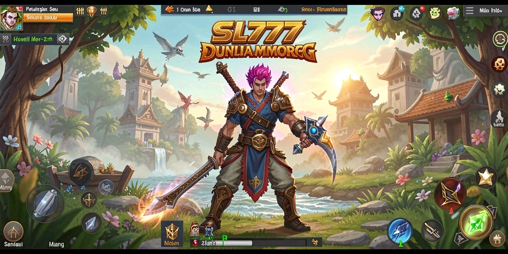 Gameplay seru di dunia fantasi SL777 dengan karakter unik.