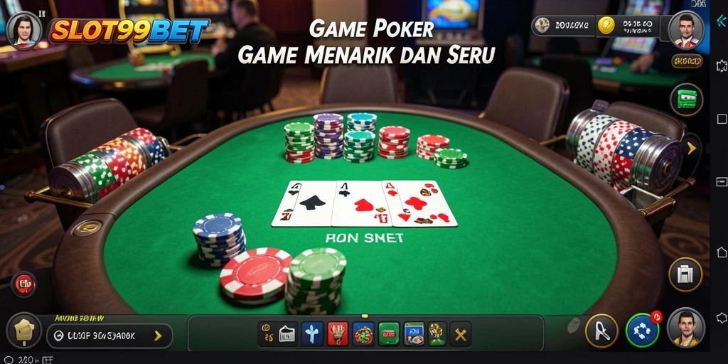 Screenshot SLOT99BET menampilkan gameplay Poker yang menarik dan mendebarkan.