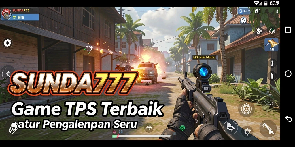 Tampilan gameplay SUNDA777 yang menegangkan dalam pertempuran TPS.